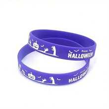 16 piezas de pulseras de silicona de Halloween, diseños surtidos, adecuadas para fiesta de fantasmas, noche de carnaval, festival occidental, unisex, sin necesidad de energía, decoración para el hogar y fiestas