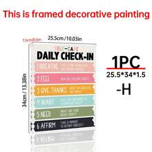 1 PIEZA Póster de lienzo con recordatorios diarios inspiradores, arte de pared motivacional para el hogar, oficina, cafetería - Sin marco, sin plumas - Ideal para regalos de cumpleaños y festividades - 1PC - Ver 20