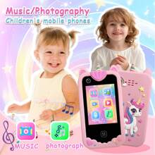 Giocattolo per bambini con telefono da 2,8 pollici, con doppia fotocamera e registrazione video HD, giochi educativi divertenti + lettore musicale, regalo perfetto per Natale e compleanno (include scheda di memoria da 8GB)