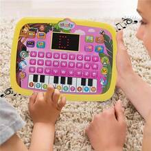 Children's Interactive Learning Tablet With LED Screen - Includes Letters, Numbers, Words, Music And Math, Green/Yellow - Battery-Powered (Battery Not Included) - Ideal Gift For Boys And Girls. - Màu vàng - Xem 4