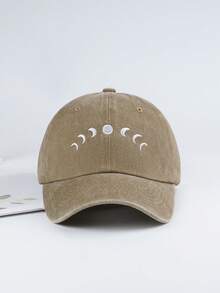MLFO 2025 New Moon Embroidery Classic Washed Baseball Cap, Comfortable Breathable Adjustable Size, Suitable For Daily Life, Leisure And Vacation, Multiple Colors Available, - Moon - View 14