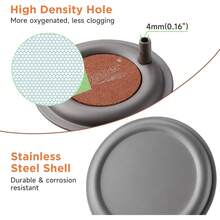Estilohygger Piedra Difusora De Aire Para Acuario, Nano Piedra Difusora De 2,6 Pulgadas Que Produce Burbujas Diminutas, Difusor De OxíGeno Disuelto Ultrasilencioso, Piedra Difusora PequeñA Con Base De AceroVersióN Mejorada - 1 - Ver 3