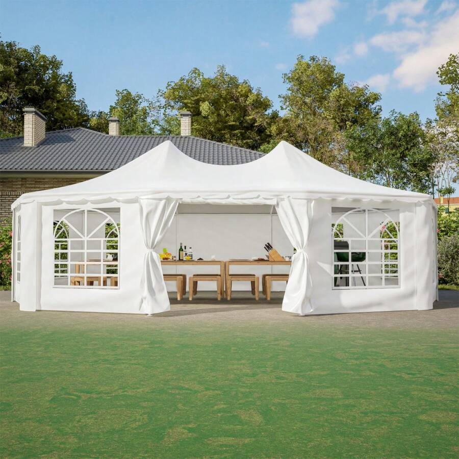 20x20 FT Party Tent With 2 Storage Bags & Removable Sidewalls, Outdoor Canopy Gazebo For Carport Camping Garden Wedding BBQ Commercial - 29 x 21 FT - View 1