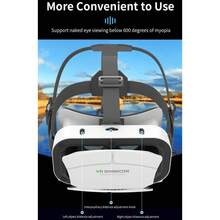 Gafas de realidad virtual YIYI VR Headset 3D, Cascos VR Gafas VR para TV, películas y videojuegos compatibles con iOS, Android y soporta dispositivos de 4.7-7.2 pulgadas - Blanco - Multicolor - Ver 5