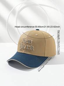 1 件男女通用撞色“NEW YORK”刺绣棒球帽，适合户外运动和活动 - 彩色 - 查看 4