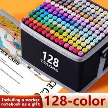 Pennarelli ad alcol 262 colori | Pennarelli per pittura | Set da colorare per adulti | Pennarelli a due punte | Regalo perfetto | Pennarelli a pennello a due punte (con pennello e punta fine) | Kit da colorare | Essenziali per studenti del primo anno, insegnanti, infermieri e commercialisti