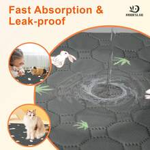 6-Pack Guinea Pig Cage Liner, 16in X 30in Fast Absorption Washable Bedding Pee Pads For Dogs Puppy Rabbit Small Animal Cage Mat, Leakproof & Non-Slip - Multicolor - View 7