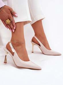 Women's Fashion Versatile Commuting Elegant High Heels - Beige - View 8