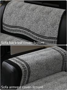 1 Peça Almofada Antiderrapante Personalizada e Elegante para Sofá, Tecido de Capa de Sofá Simples em Preto e Branco, Almofada Antiderrapante e Resistente a Arranhões de Animais de Estimação para Assento de Sofá, Adequada para Decoração de Sofá e Capa Protetora em Quartos, Salas de Estar e Escritórios, Estilo Popular Nórdico, Lavável em Máquina durante Todo o Ano