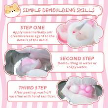 Taba Squishy Making Kit - DIY Squishy Maker With Hamster Silicone Molds, Liquid Gel & Flocking - Create Cute Squishies, School Supplies,Back To School - 200g Hamster Mold - View 6