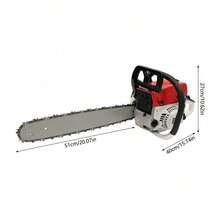 TFCFL 20 Inch 2-Stoke Chain Saw Gasoline Chainsaw 2-Stoke 52cc Gas-Powered Chainsaw Single Cylinder Chain Saw W/ Tool Bag 2000w,Garden Tools - Đỏ + Trắng - Xem 1