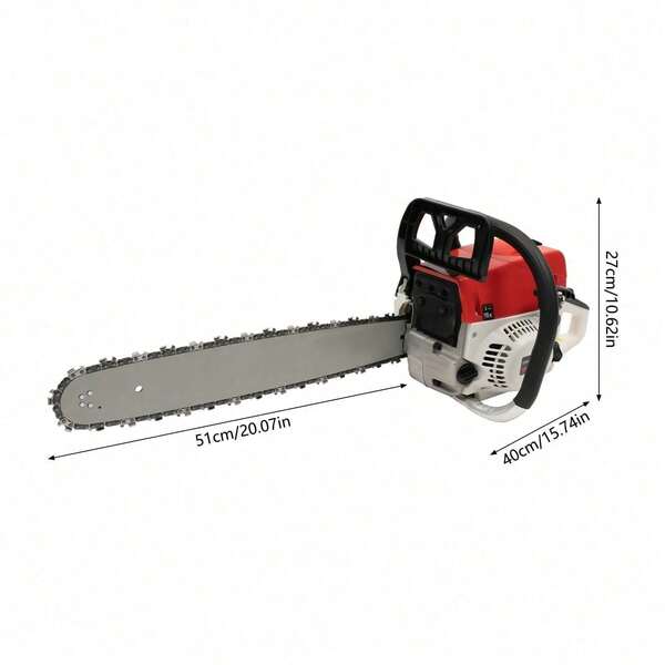 TFCFL 20 Inch 2-Stoke Chain Saw Gasoline Chainsaw 2-Stoke 52cc Gas-Powered Chainsaw Single Cylinder Chain Saw W/ Tool Bag 2000w,Garden Tools