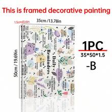 1 PIEZA Póster de lienzo con recordatorios diarios inspiradores, arte de pared motivacional para el hogar, oficina, cafetería - Sin marco, sin plumas - Ideal para regalos de cumpleaños y festividades - 1PC - Ver 20