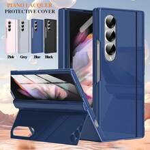 Hadaasi 1 件三合一折叠保护壳，带钢化玻璃屏幕保护膜、铰链支架、光面磁性可调节支架盖，兼容三星 Galaxy Z Fold 7/Z Fold 6/Z Fold 5/Z Fold 4/Z Fold 3 防水防震防摔防刮 - 彩色 - 查看 3