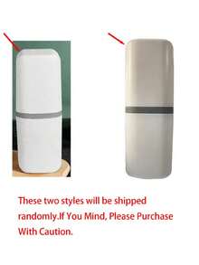 Portable Couple Travel Toothbrush Cup, White Wash Cup, Home Bathroom Storage Box, Toothbrush Box, Mouthwash Cup, Travel Toothbrush Box, Mouthwash Cup And Toothpaste Holder - Alcohol Free, Compact Design, Perfect For Oral Care On The Go. Couple Supplies, Outdoor Business Travel Supplies Box, Valentine's Day Gift - White - View 11