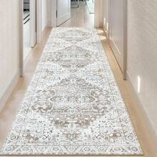 1PCS Hallway Runner Non Slip Runner Rugs For Hallway 80x300cm Extra Long Washable Grey Vintage Kitchen Hall Carpet Floor Rugs For Entryways Bedroom Laundry - Light Brown - View 8