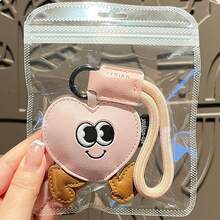 皮革奢华创意散步心形情侣钥匙扣精致小包饰女士背包装饰汽车配件 - 彩色 - 查看 6