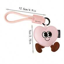 皮革奢华创意散步心形情侣钥匙扣精致小包饰女士背包装饰汽车配件 - 彩色 - 查看 4