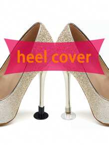 2pcs High Heels Cover - Effectively Protect The Heels Of High-Heeled Shoes, Increase The Balance Of High-Heeled Shoes, Enhance The Comfort Of Wearing High-Heeled Shoes, Reduce The Sound Of High-Heeled Shoes Walking (Walking Mute) High-Heeled Shoes Heel Staring Cover, PVC Software Material