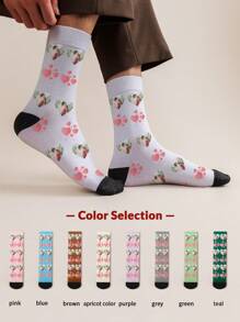 1 par de calcetines de tubo medio personalizados para mujeres, con cualquier rostro impreso, calcetines personalizados con fotos, pares de imágenes personalizadas e interesantes con calcetines de largo medio a largo, adecuados para el Día de San Valentín, cumpleaños, regalos y otras ocasiones, personalizados, divertidos, ricos y coloridos, diseño creativo de anime y dibujos animados, regalos navideños
