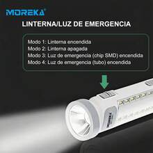 Luz de emergencia LED portátil, linterna de emergencia táctica, luz recargable, perfecta para iluminación interior y exterior, campamento al aire libre, emergencia, mantenimiento y señalización de advertencia. - 1PCS - Ver 4
