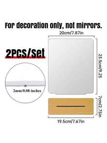 1pc Round Acrylic Makeup Mirror, Decoration Table Vanity Mirror With Stand For Student Dormitory Bedroom Best Gifts Birthday Graduation Home Decor Back To School Room Decor School Supplies