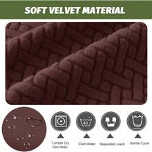 Local Delivery - Banquet Armchair Slipcover Printed Chair Covers With Arms Stretch Club Chair Slipcover Soft Armchair Sofa Covers Anti-Slip Furniture Protector For Dogs Pets Home Living Room Decor, 14 - T-jacquard Dark Brown - 查看 4