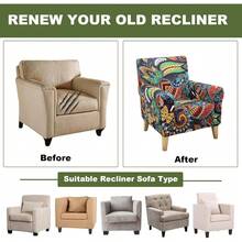 Local Delivery - Banquet Armchair Slipcover Printed Chair Covers With Arms Stretch Club Chair Slipcover Soft Armchair Sofa Covers Anti-Slip Furniture Protector For Dogs Pets Home Living Room Decor, 14 - 48 - 查看 6