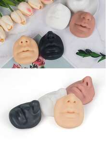 硅胶耳模型，鼻子和嘴模型，左右柔软灵活模型假耳穿孔练习，硅胶身体部件，逼真的硅胶耳模用于珠宝展示针灸人体模型教学指导 - 彩色 - 查看 7