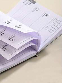 2026 A6 English Weekly Planning Notebook PU Leather Mini Portable Diary List Tasks, Expense Tracking And Organizing Meals School Supplies,School Supplies,Back To School