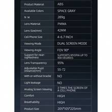 3D VR Glasses Smartphone Virtual Reality Goggles Helmet Headset Lenses Device Viar Smart Phone Controller Cell Mobile Video Game Compatible With 4-6.7 Inch Android And Apple Smartphones