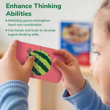 beartale 2 盒水果蔬菜和亲子动物拼图、DIY 拼图、拼图玩具、蒙特梭利儿童早期教育游戏拼图、早期学习、趣味活动玩具、益智游戏、拼图礼物、教具、彩色学龄前亲子互动益智玩具 - 彩色 - 查看 7