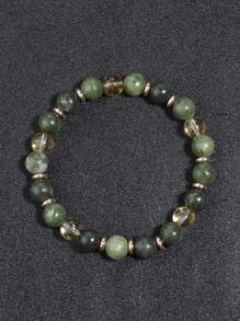 YAUKIA Pulseira de Riqueza e Boa Sorte, Jade do Sul e Joia Espiritual de Energia Citrina, Prosperidade, Abundância, Pulseira Absorvente de Energia Negativa
