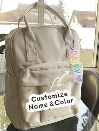 Colorful Personalized Name Keychain, Acrylic Keychain, Customized Name Keychain, Backpack Label, Graduation Gift,Back To School,Christmas Gifts,Winter Grace