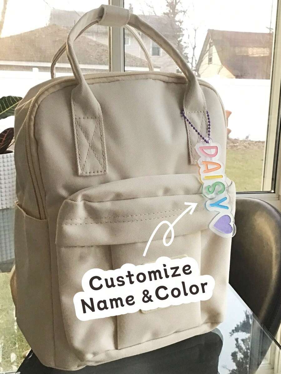 Móc khóa tên cá nhân nhiều màu sắc, Móc khóa Acrylic, Móc khóa tên tùy chỉnh, Nhãn ba lô, Quà tặng tốt nghiệp, Trở lại trường, Quà tặng Giáng sinh, Winter Grace - Nhiều màu - Xem 1