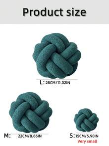 1 chiếc gối trang trí hình bát giác bằng vải nhung trơn màu đa năng, dùng cho ghế sofa, bàn cà phê, phòng ngủ, làm bằng chất liệu len cừu giả - Màu xanh lá cây đậm - Xem 3