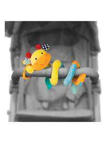 Giraffe Toy With Spring Happy Zoo Buba Baby - 藍色 - 查看 5