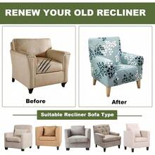 Local Delivery - Banquet Armchair Slipcover Printed Chair Covers With Arms Stretch Club Chair Slipcover Soft Armchair Sofa Covers Anti-Slip Furniture Protector For Dogs Pets Home Living Room Decor, 14 - 41 - 查看 6