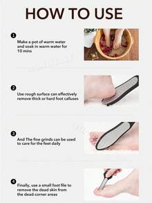 ANDVICTORY 1 Set 3-In-1 Professional Foot Care Tools, Includes File For Cleaning Heels, Removing Calluses & Dead Skin, Foot Scraper - Multicolor - View 5