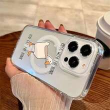Goose Mobile Phone, Designed With A Baseball Bat And Humorous Text, Suitable 16, 15, 14, 13, 12 And 11 Pro Models, Made Of TPU Material, And Provides Shockproof. Family, Friends, Children, Birthdays, Spring, Holidays, Boyfriends, Girlfriends, And Valentine's Day Gifts - Trong sáng - Xem 3