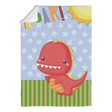Baby Comforter For Crib And Bed, Warm Padded, Sublimated Print - Dino - 查看 3