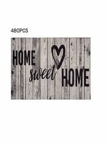 1pc/4pcs/6pcs Grey & White Gradient Placemats 30x45 Cm - Polyester Machine Washable Rectangular Place Mats With HOME Sweet Home Design For Kitchen Dining Table Decor, Party Centerpieces, Home Decor Accents | Textured Surface | Machine Washable Mats - Multicolor - View 15
