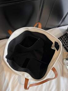 大容量时尚气质字母文艺帆布包，夏季新款时尚休闲风单肩包