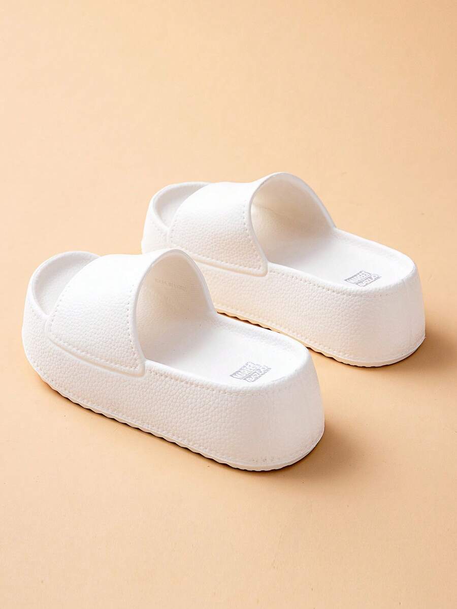 Women's Fashion Slippers, New Summer Non-Slip Thick-Sole Wedge Heel Sandals - White - View 1