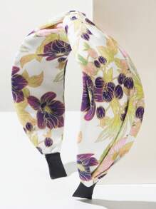 1 Stück Retro Mehrfarbig Blumenmuster Boho Stil breiter Haarreif, Damen Sommer Strand Haarschmuck, Sommer Urlaub, Strand Accessoires, Haraccessoires