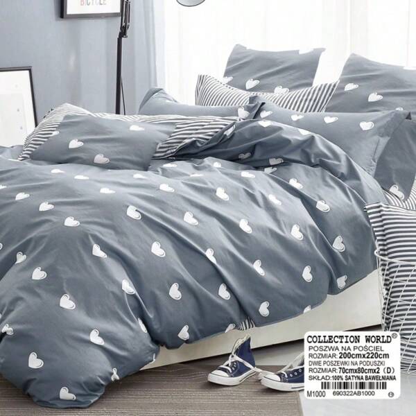 3 Stücke 100% Baumwolle Bettbezug & Kissenbezug Set, geeignet für alle Jahreszeiten