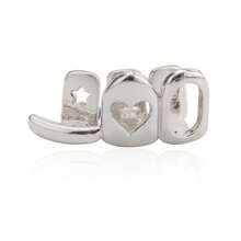 Heart-Shaped Grillz, Hollow Out Triple Layer Grillz With Heart Design, Fashion Accessories, Hiphop Grillz, In Stock