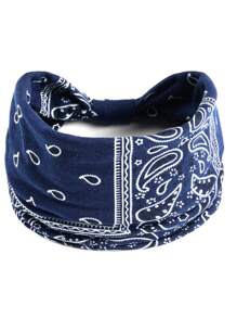 1/4 Stück Damen Bandana im Boho-Stil, Cashew Yoga Sport Stirnbänder, schweißabsorbierende, elastische Haaraccessoires für Damen, breite bedruckte elastische Stirnbänder für Damen
