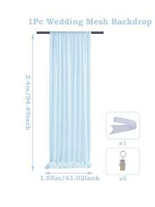 1/2 chiếc vải vòm vải tuyn màu xanh nhạt, rèm vải organza phông nền tiệc, rèm vải tuyn vòm lưới cưới, đồ trang trí tiệc cưới, vải nền, đồ trang trí tiệc chia tay em bé, đồ trang trí tiết lộ giới tính, đồ trang trí tiệc cô dâu, đồ trang trí phông nền tiệc sinh nhật, đồ trang trí tiệc cưới, vải vòm đám cưới, đồ trang trí phông nền gian hàng chụp ảnh, đồ trang trí Ngày của Mẹ, vải voan lưới trang trí sân khấu, quà tặng đám cưới, (bao gồm kẹp) - Màu xanh lam - Xem 9