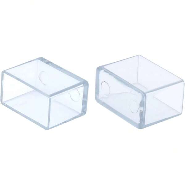Confezione da 12 coprigambe rettangolari in PVC per sedie, coprigambe per mobili antigraffio, 40 x 30 mm, trasparenti